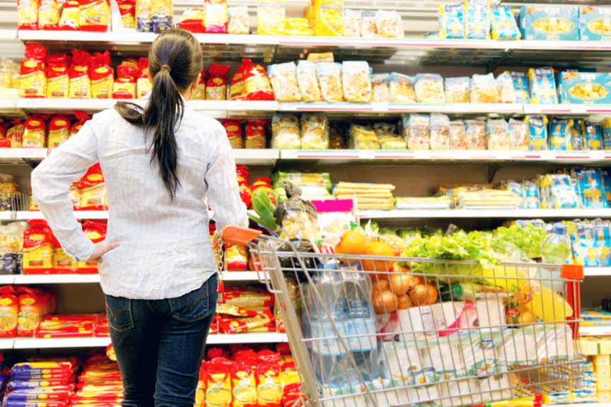 Woman shopping, KeHE