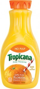 Tropicana Pure Premium No Pulp. (PRNewsFoto/PepsiCo)