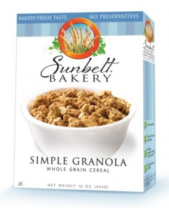 Sunbelt Bakery's new simple granola cereal