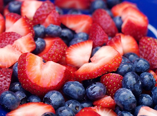 Strawberries and Blueberries