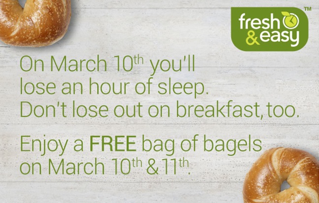 Fresh & Easy free bagel promotion