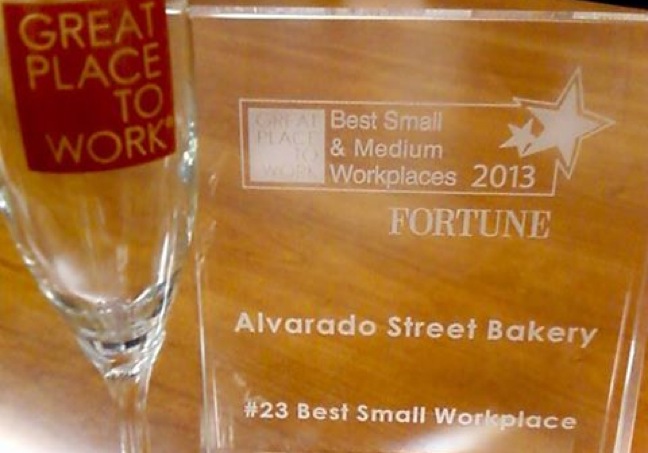 Alvarado Street Bakery Workplace award