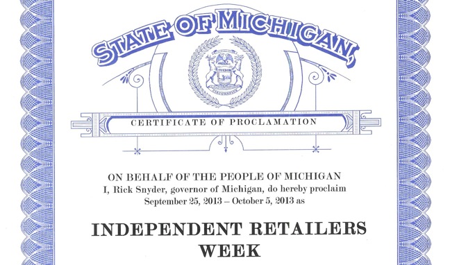 State of Michiga, proclamation