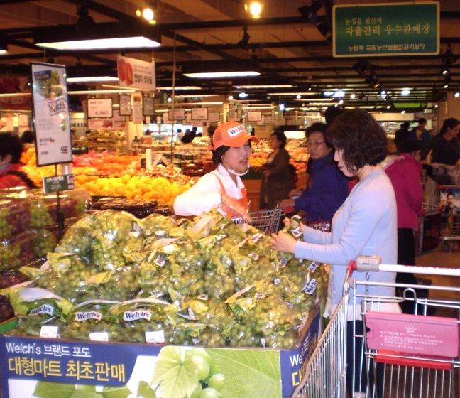 Welch's Grapes sold in South Korea