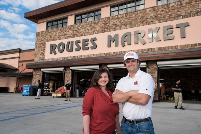 Ali Rouse Royster and Donny Rouse in front of the new store.