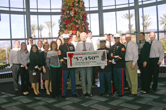 Stater Bros. Charities presents $57,450 to Toys for Tots