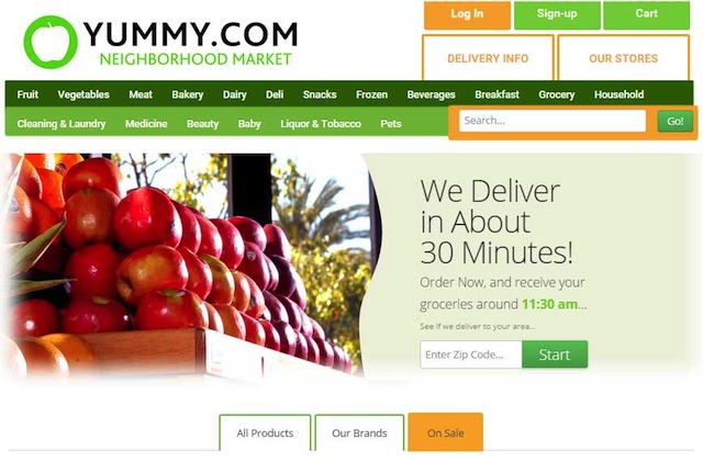 Yummy.com new homepage