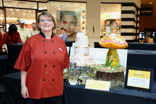 Janine Schwendinger, first place award winner and Designers’ Choice Award winner, shows her creations.