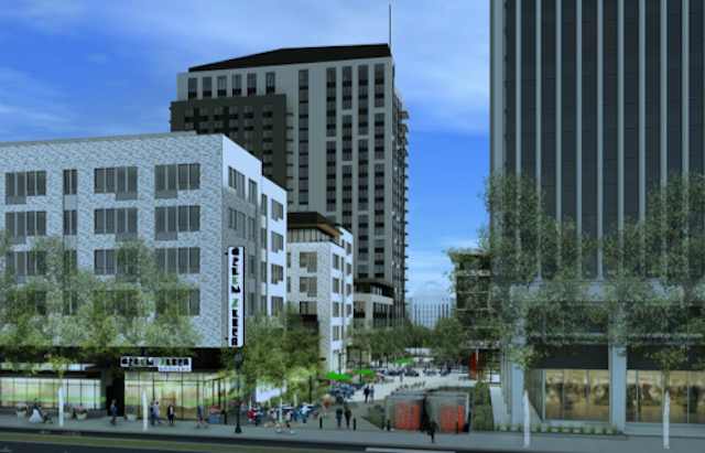 This rendering shows the new Green Zebra Grocery on NE Multnomah between 7th and 9th Avenue in Portland.