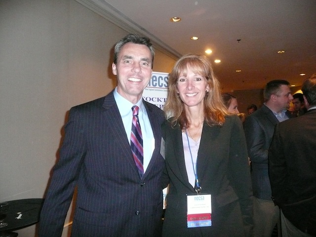 NECSEMA Executive Director Steve Ryan and President Gwen Forman of Cumberland Farms.