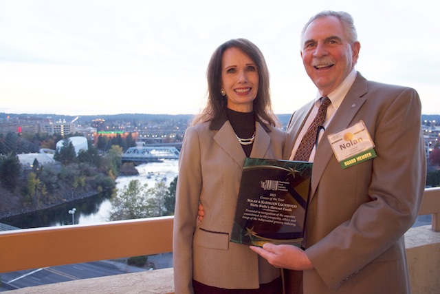 Kathleen and Nolan Lockwood, owners of Walla Walla's Harvest Foods, were recognized as the WFIA 2015 Grocer of the Year.