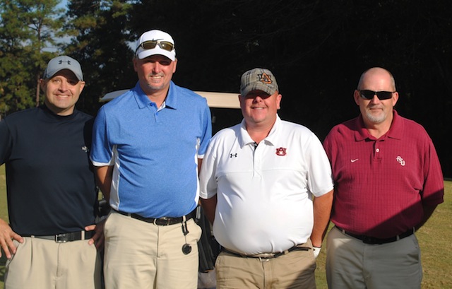 The morning fist place team included Mark Short, Chris Cairnes, Jamie Burke and Wayne Fulmer of Buffalo Rock Co.