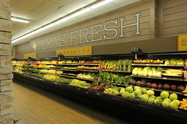 The Odessa Market Street's produce department features a variety of fruits and vegetables, including organically grown options with an up-to-date count of daily offerings.