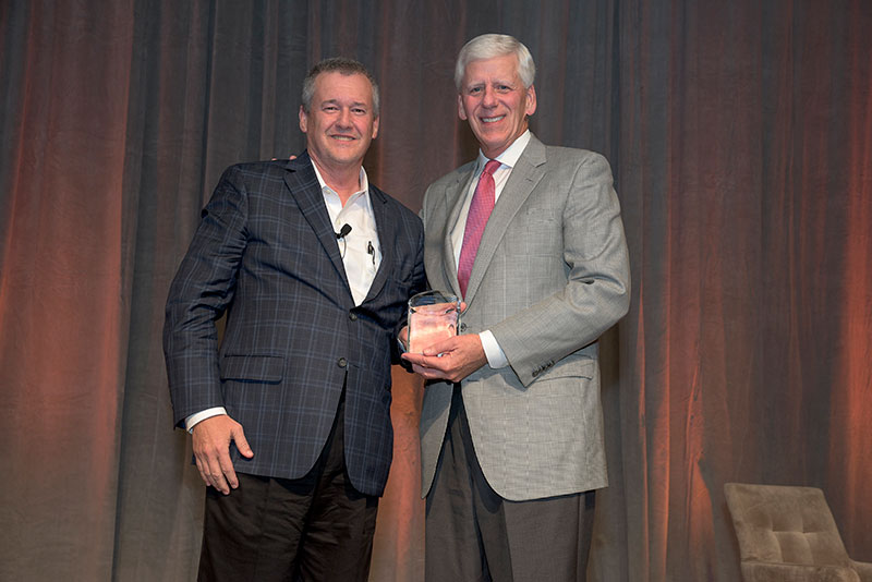 Publix's Ed Crenshaw, right, with GMA Chairman JP Bilbrey.