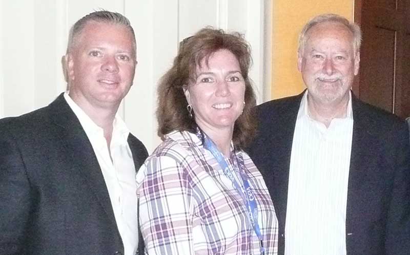 Anthony Sattler of C&S Wholesale Grocers, New England Produce Council president; Laura Sullivan, New England Produce Council executive director; and Tom Stenzel, leader of the United Fresh Produce Association.