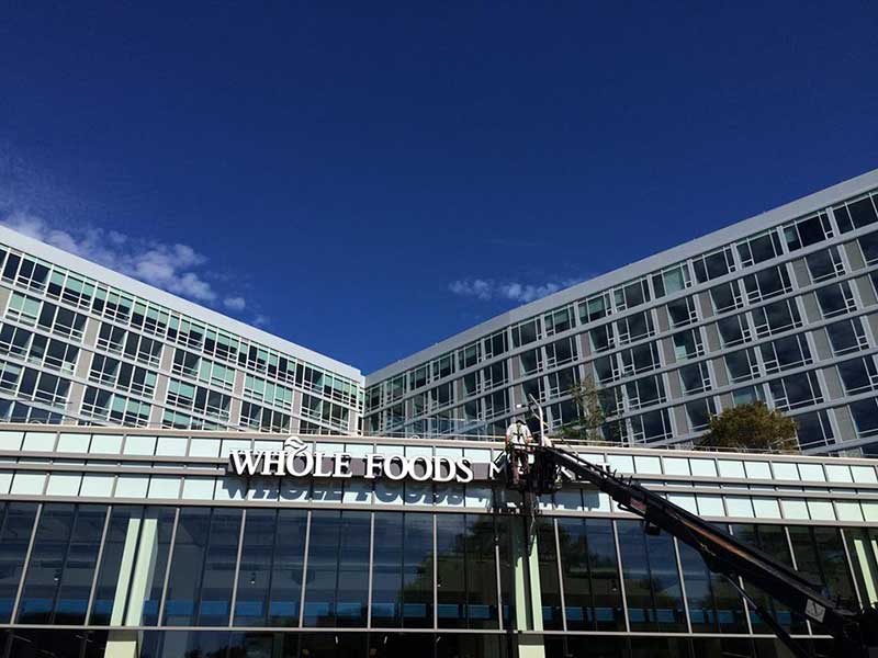 Finishing touches are put on Whole Foods Market’s Philly Center City store.