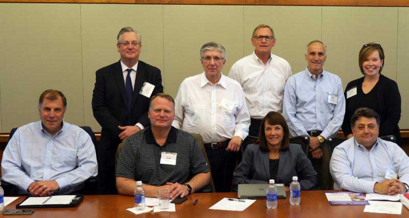 Pictured are several of those involved with the development of Niagara's food and consumer packaged goods marketing concentration, including Drew Cerza, Dr. Paul Richardson, Robert Denning, Robert Castellani, John Zimmerman, Jamie McKeon, Bob Ferretti, William Chiodo and Cathleen Anderson.