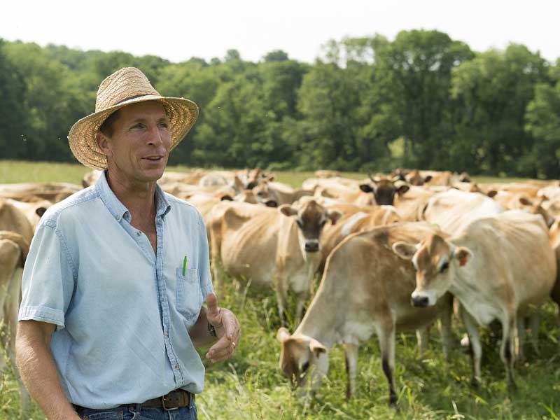 Ron Holter, an Organic Valley farmer-owner in Maryland, produces 100 percent grass-fed milk.