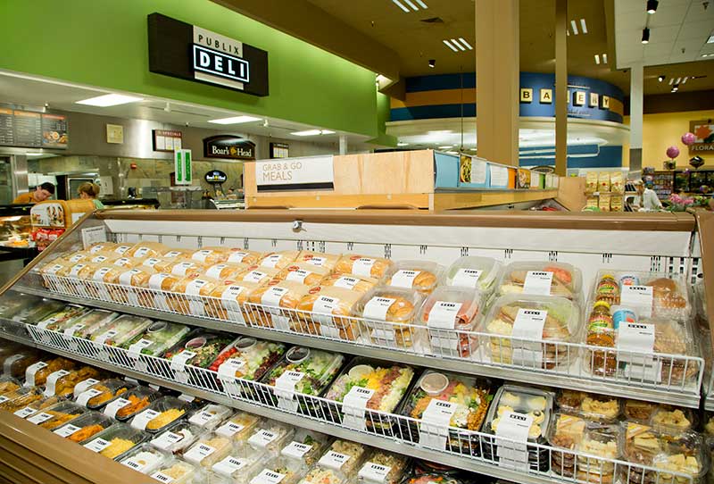 Lakeland, Florida-based Publix is a retailer that has cultivated a strong reputation for its deli and prepared foods, whether fresh-made sandwiches, fried chicken, rotisserie chicken or grab-and-go items like these.