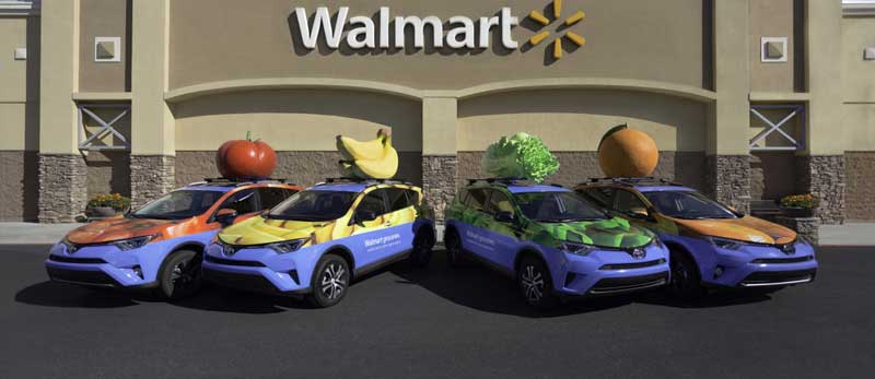 Walmart delivery vehicles