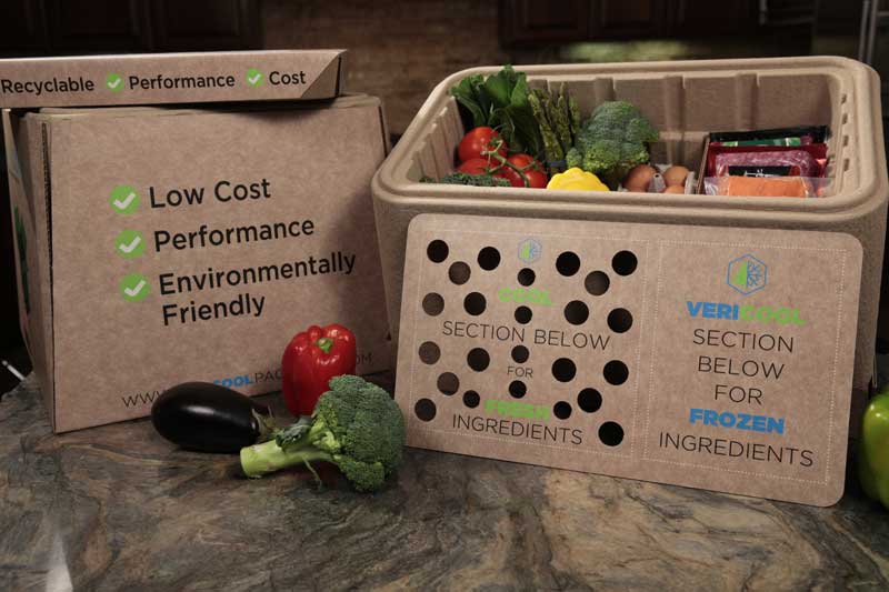 Vericool's recyclable and compostable cold chain packaging