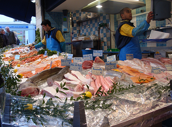 A seafood market