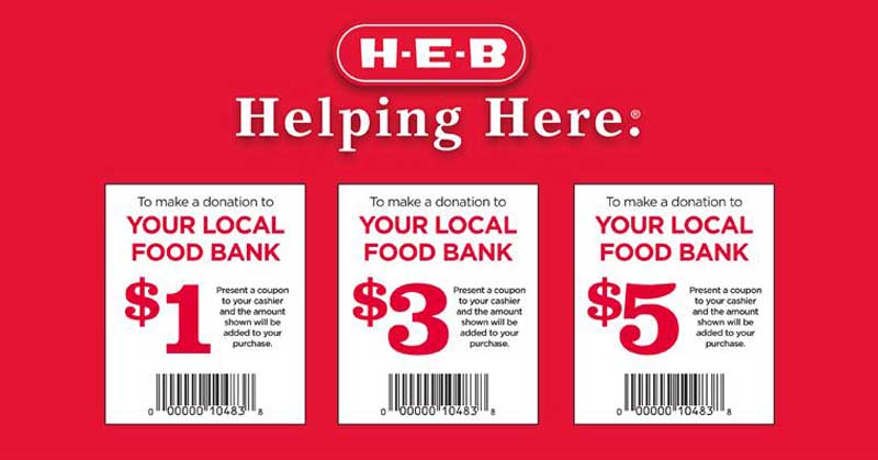 H-E-B Help End Hunger tear pad