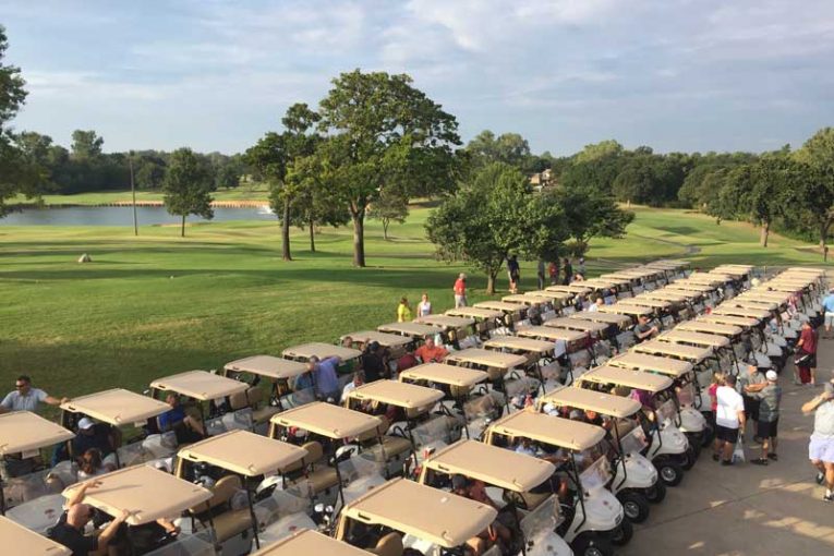 Crest Foods golf tournament carts