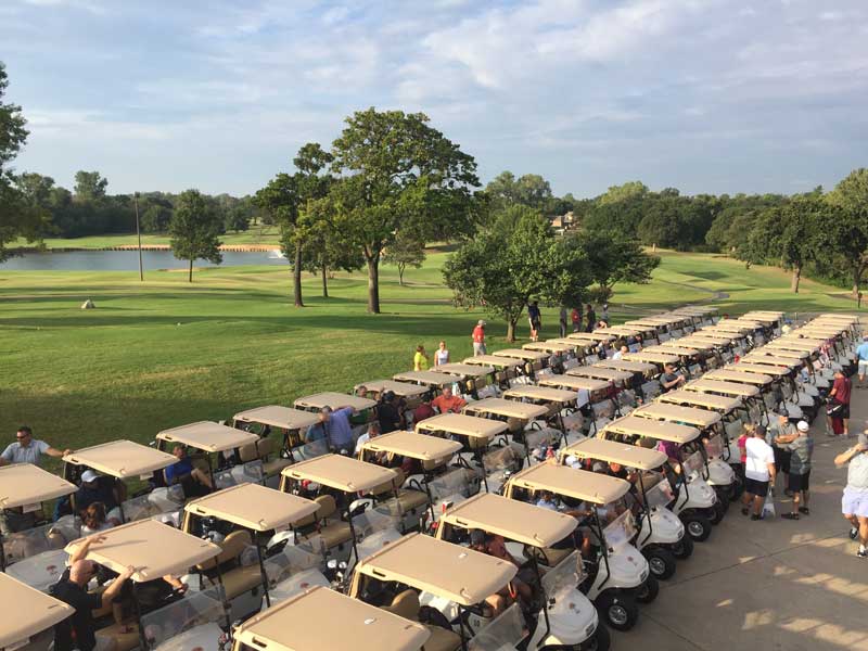 Crest Foods golf tournament carts