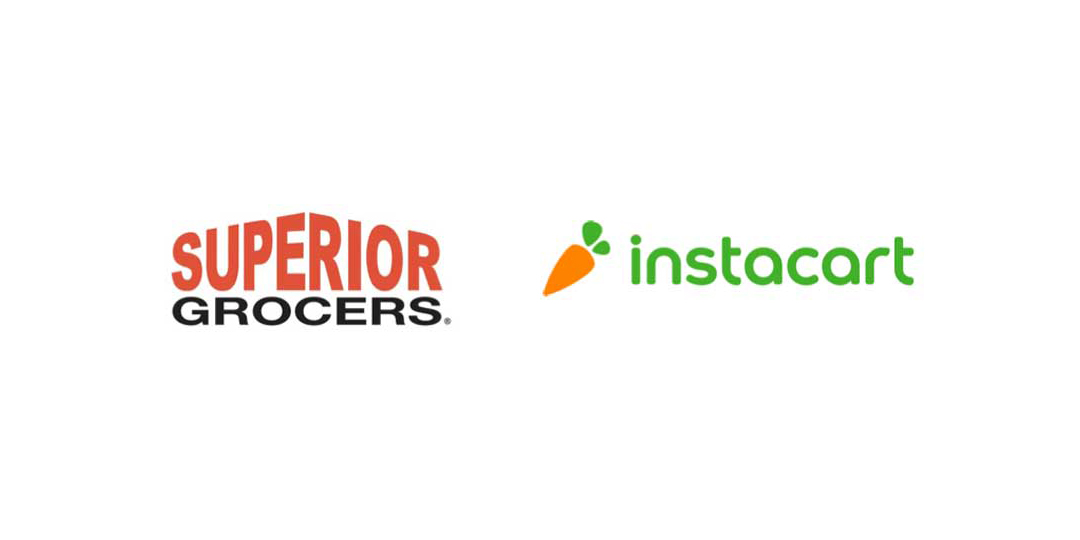 Superior Grocers and Instacart logos