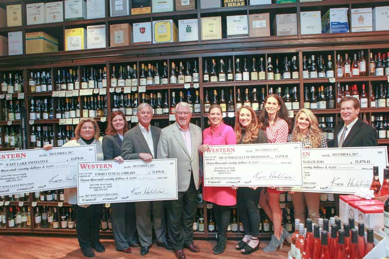 Western presented $11,000 checks to four 2017 Wine and Food Festival charity recipients on Dec. 6.