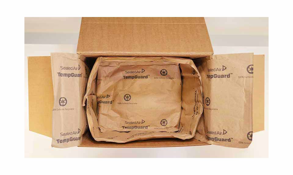 Sealed Air TempGuard insulated box liner.