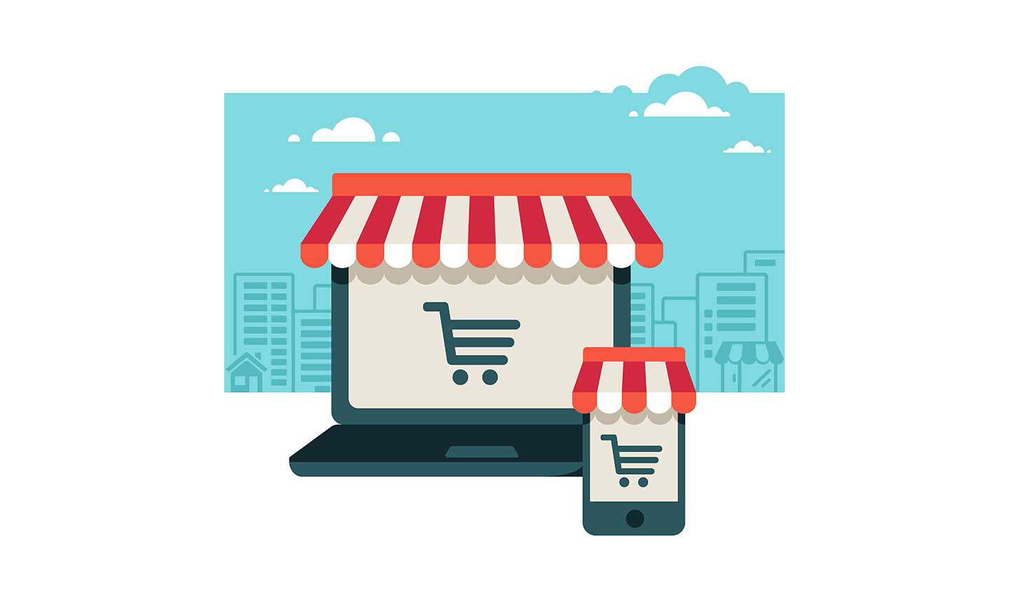 Online shopping illustration