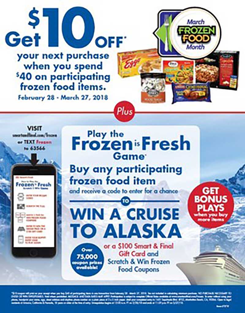 Alaskan Cruise Among Smart & Final Frozen Foods Sweepstakes Prizes