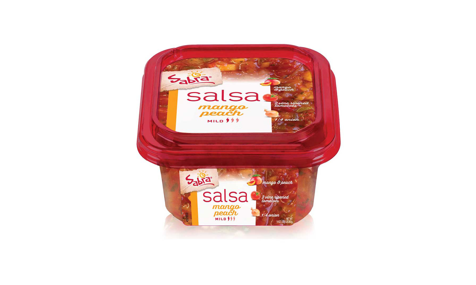 A carton of Sabra salsa