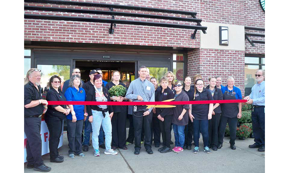 The ribbon-cutting ceremony at the Northfield store.