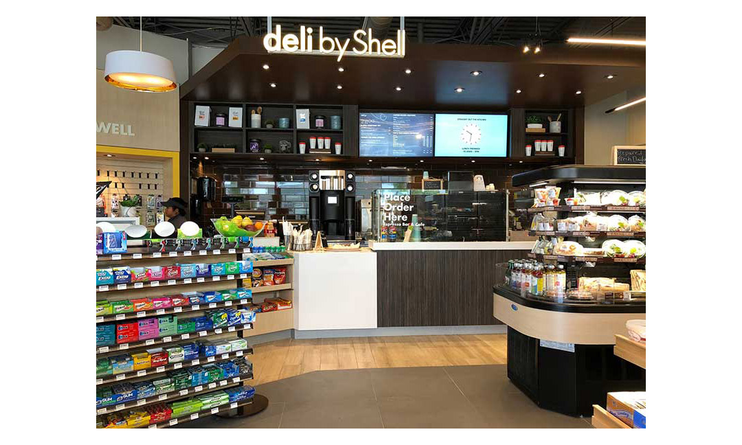 An interior shot of the first U.S. Shell Select's deli counter