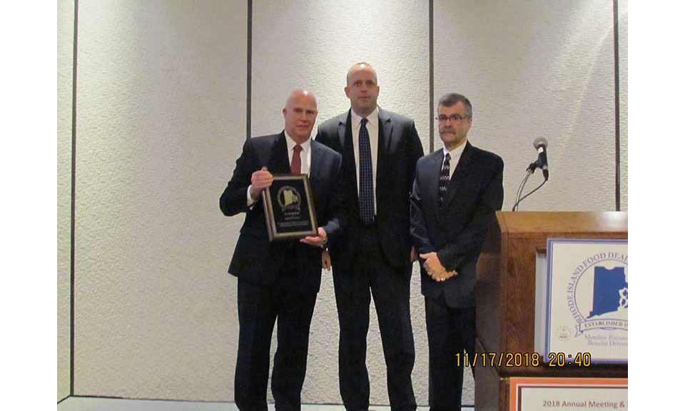 David Dulude of Imperial Distributors, Scott Danis of Stop & Shop, and Steve Arthurs of RIFDA.