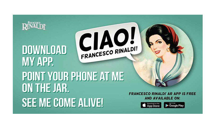 An ad for the new Francesco Rinaldi app