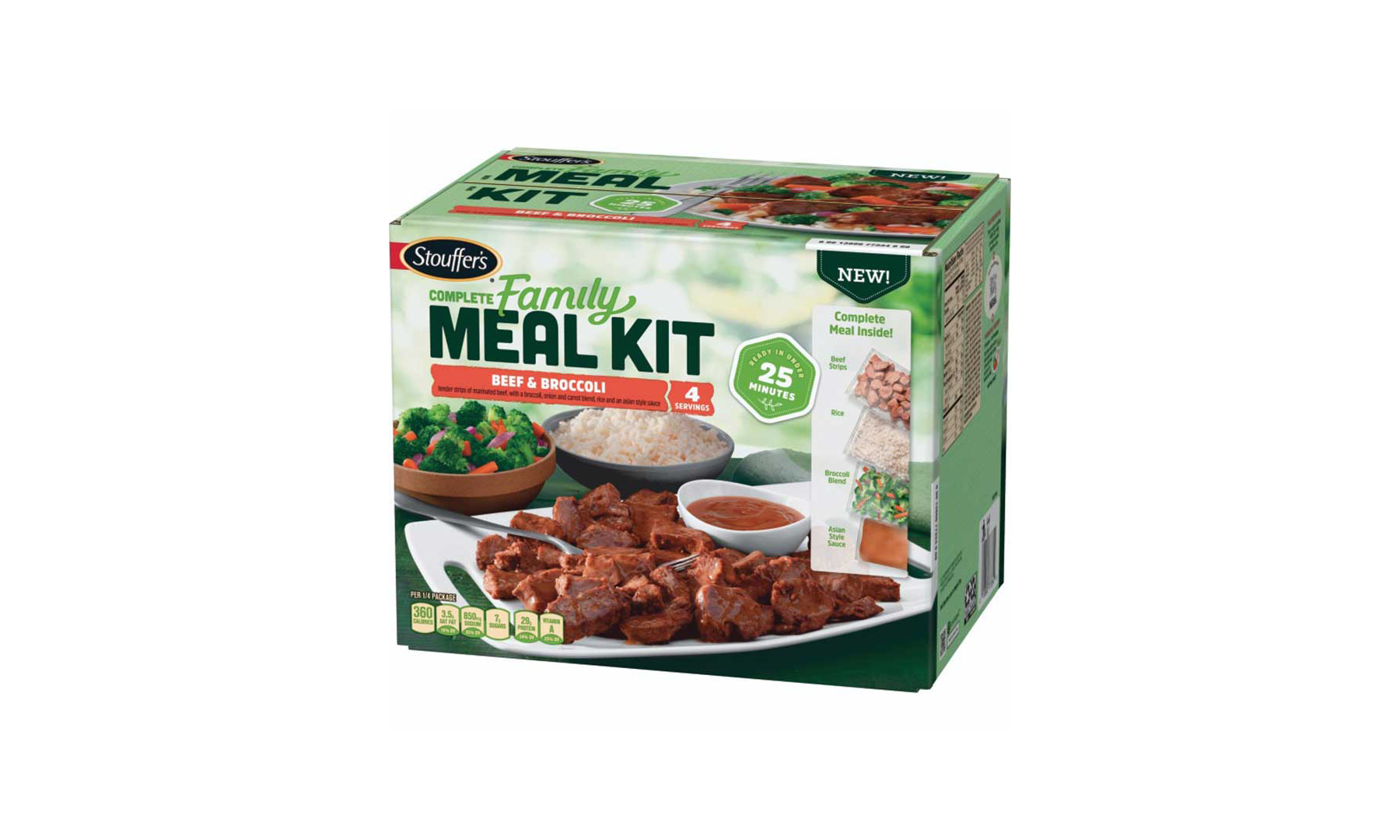 Stouffer's beef and broccoli meal kit.