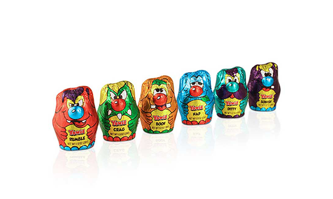 Yowie chocolates wrapped in foil