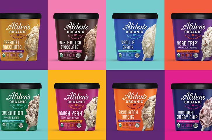 Alden's Organic ice cream pints