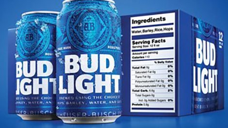 Bud Light beer cans