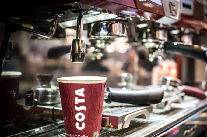 A Costa coffee machine