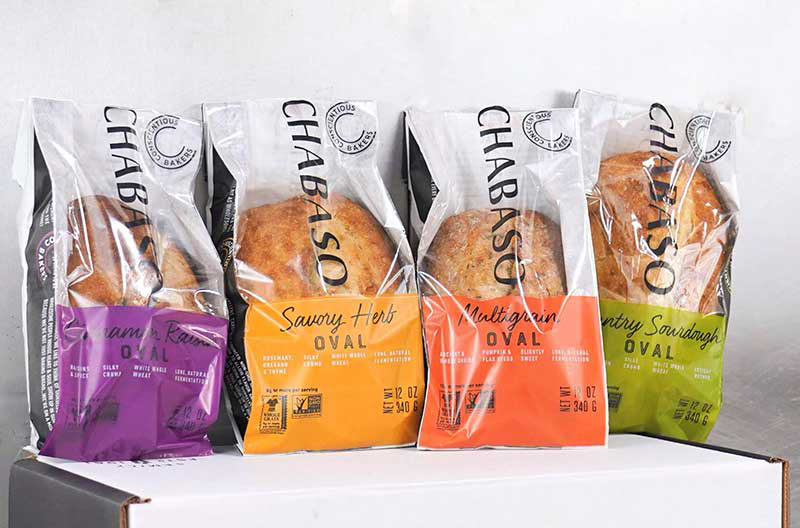 Chabaso breads in the new packaging