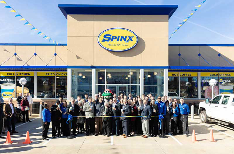 Spinx's ribbon-cutting.