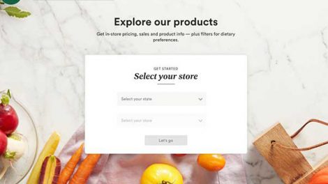 Whole Foods product catalog webpage