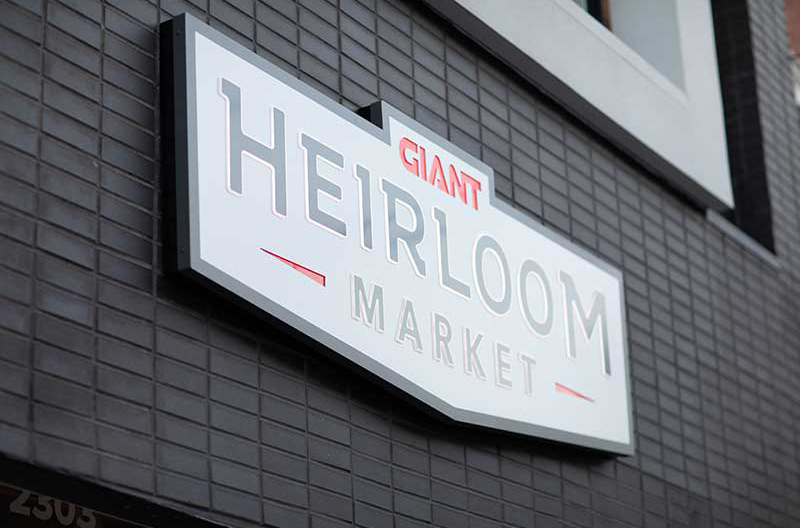 Giant Heirloom Market sign