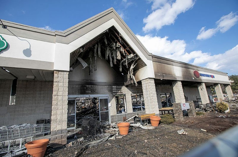 Tops Marketplace after fire