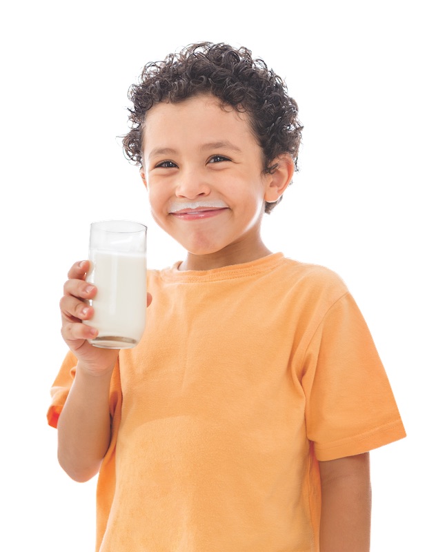 boy with milk